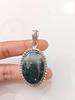 Green Moss Agate Pendant – Natural Gemstone Pendant In 925 Sterling Silver Gift For Her.
