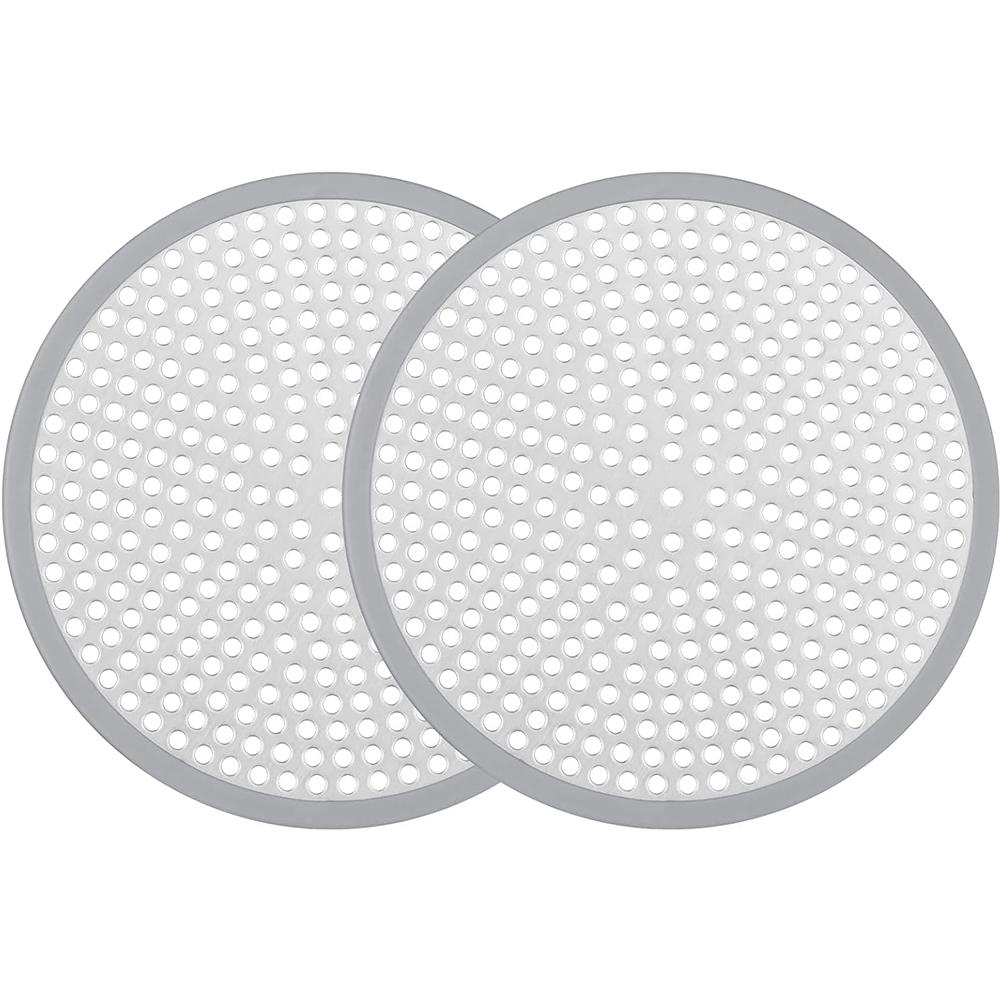 Новый Прочный 2 шт. 4,72 дюйма Нержавеющая Сталь Слив для Душа Уловитель Волос с Силиконовым Ободком