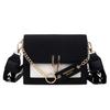 INS Bag Women's 2023 New Korean One Shoulder Crossbody Fashion Frosted Contrast Small Square Bag