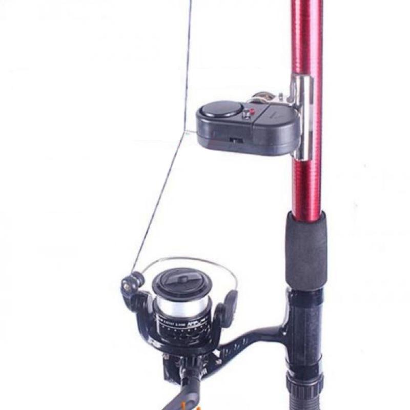 Fishing Alarm Fish Bite Lure Alert Alarm Sound Bell Led Light Indicator Clip-On Fishing Rod Outdoor Buzzer Fishing Tool