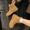 Women Snow Boots 2025 New Plush Warm Winter Classic Suede Ankle Boots Comfortable Thick Sole Womens Slip-on Casual Walking Boots