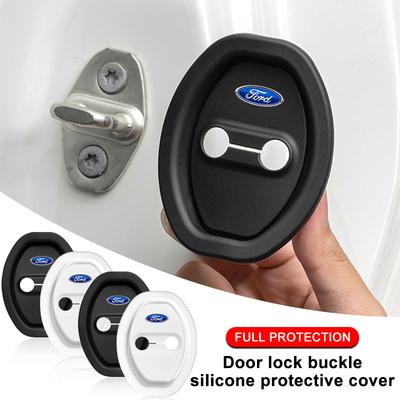 4 шт. Стайлинг автомобиля 3D силиконовая накладка на дверной замок Защитное украшение для Focus MK3 Ranger Fiesta S-Max Mondeo MK4 Kuga