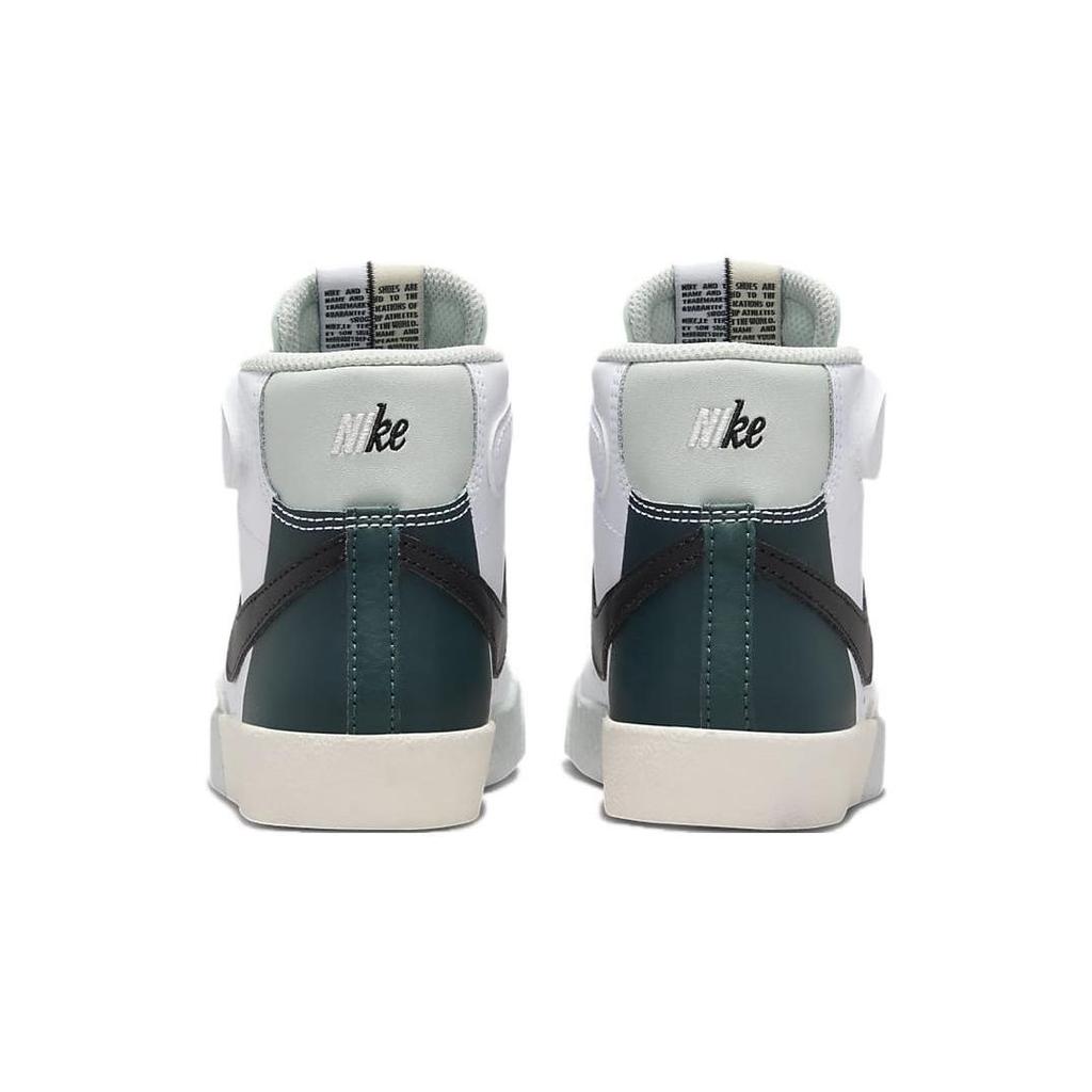 Nike Блейзер 77 SE (PS) Нескользящие прочные детские скейт-кеды средней высоты детские скейт-кеды белые зеленые FN6938-101