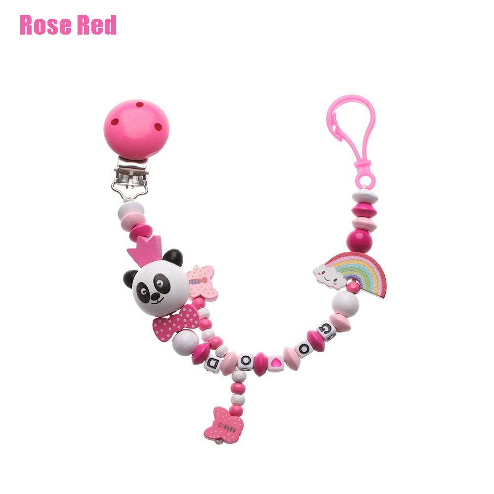 New Rainbow Panda Teething Soother Baby Chew Toy Pacifier Clip Pacifiers Chain