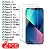 2 PCS 9H Premium Tempered Glass Screen Screen Protector Film For Iphone 6 6s 7 8 Plus X Xs XR 11 12 13 Pro Max 15 14 Pro Max Glass