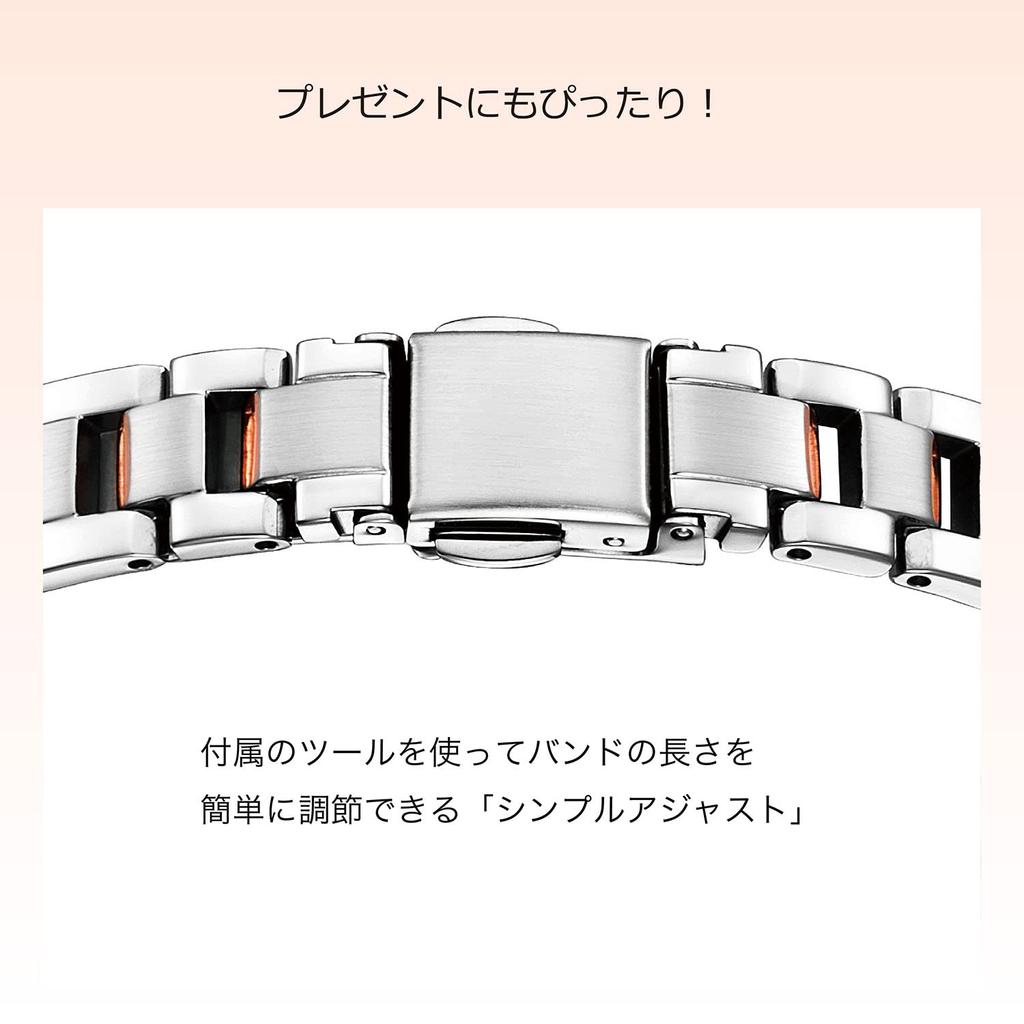 Часы Cross Sea xC Basic Collection Eco Drive Radio Watch Happy Flight Ladies Pink Gold Ladies Silver [Citizen] [Citizen] ES9364-57W