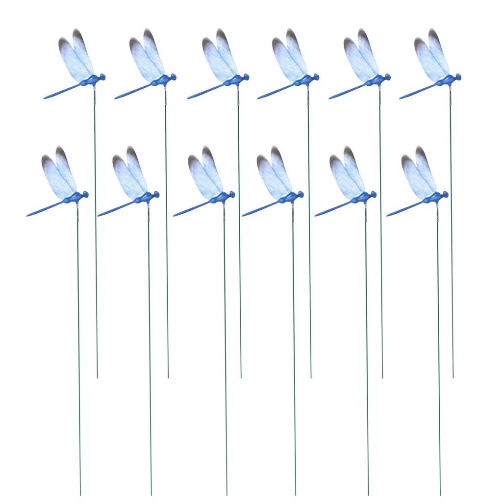 Шесты-симуляторы насекомых, 3D садовые украшения, Садовые украшения, отпугивающие насекомых, Украшения для двора (12 штук/набор)