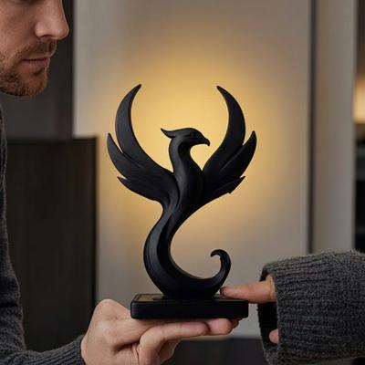 3D-печатная фигурка Феникса Современная минималистичная абстрактная статуэтка-скульптура Феникса Настольное украшение для дома, офиса, гостиной