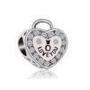 New Cute Boy And Girl Forever Family Tree Lock Heart Beads Fit Charms Silver Color Bracelet Diy Women Jewelry