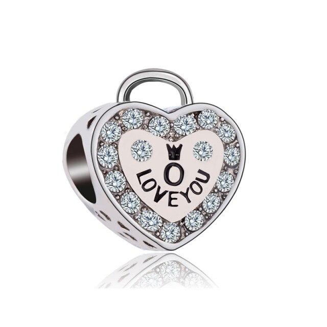 New Cute Boy And Girl Forever Family Tree Lock Heart Beads Fit Charms Silver Color Bracelet Diy Women Jewelry