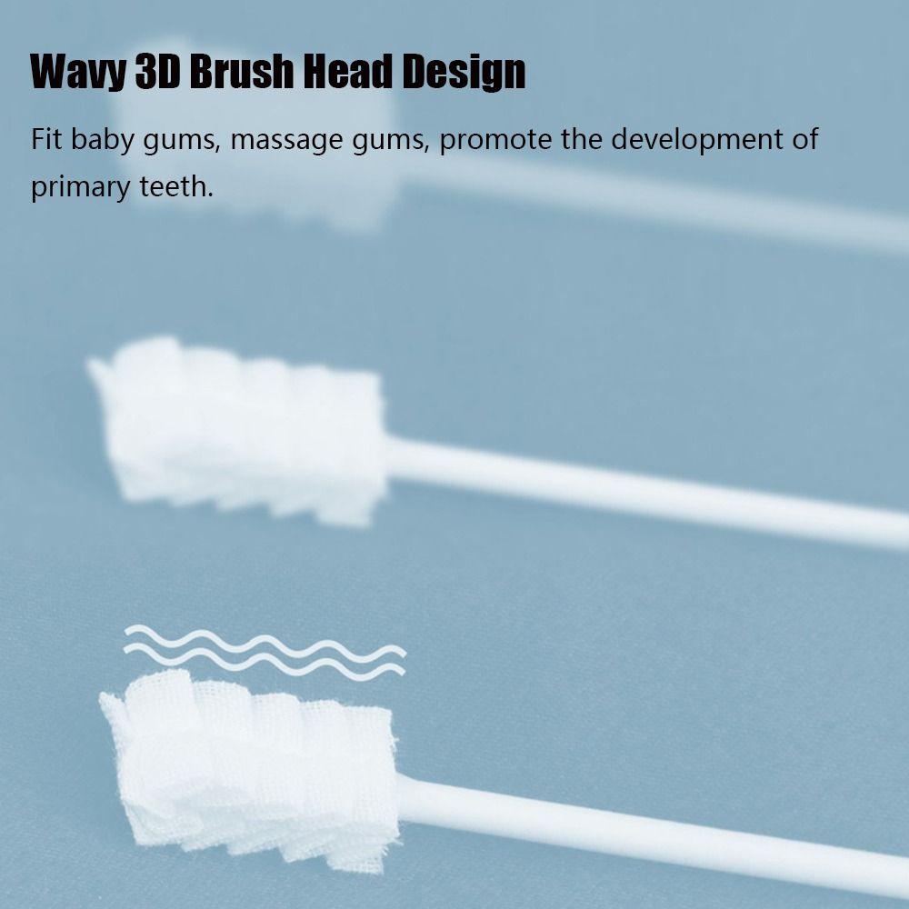 30pcs New Clean Gauze Dental Care Oral Cleaning Brush Toothbrush Paper Rod Baby Tongue Oral Cleaner