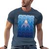 Towering Mountain Blue Tshirt Street Style Casual Tee Shirt