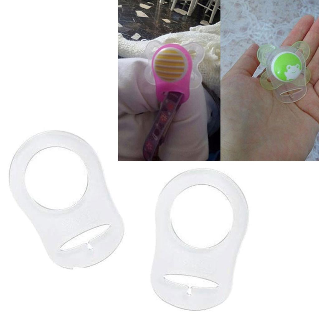 12pcs Clear Silicone O Rings DIY Baby Dummy Napkin Pacifier Chain Clips Adapter Holder O Rings Food Grade BPA Free
