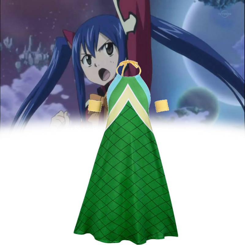 Костюм для косплея Венди Марвелл из Fairy Tail для аниме-ролевых игр, из спандекса, для женщин