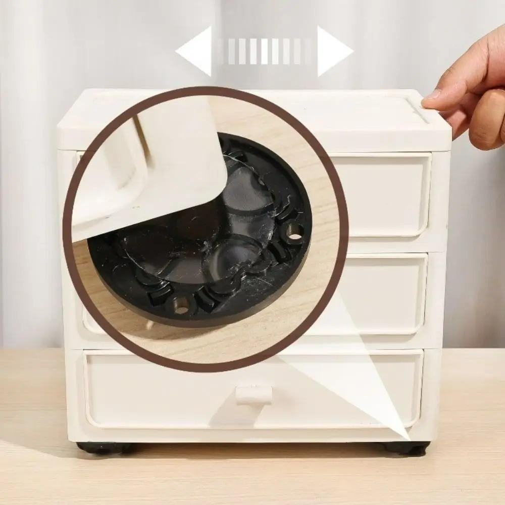 4Pcs 360°Rotatable Furniture Casters Self Adhesive Universal  Pulley Storage Box Roller  Household