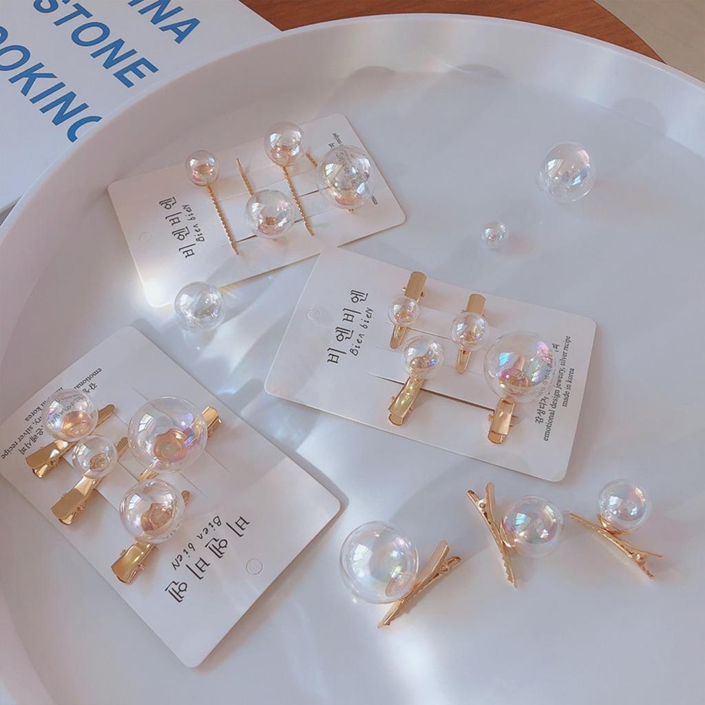 6 шт. Креативная заколка для волос в виде пузыря, цветная прозрачная заколка-автомат для девочек, милая заколка-уточка разного размера, новые аксессуары для волос