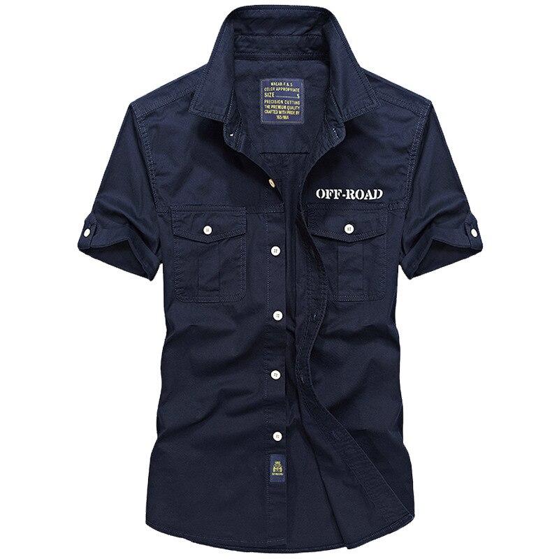 Летняя мужская рубашка Tooling, дышащая, впитывающая пот хлопковая, с коротким рукавом, мягкая, однотонная, с отложным воротником, большие размеры