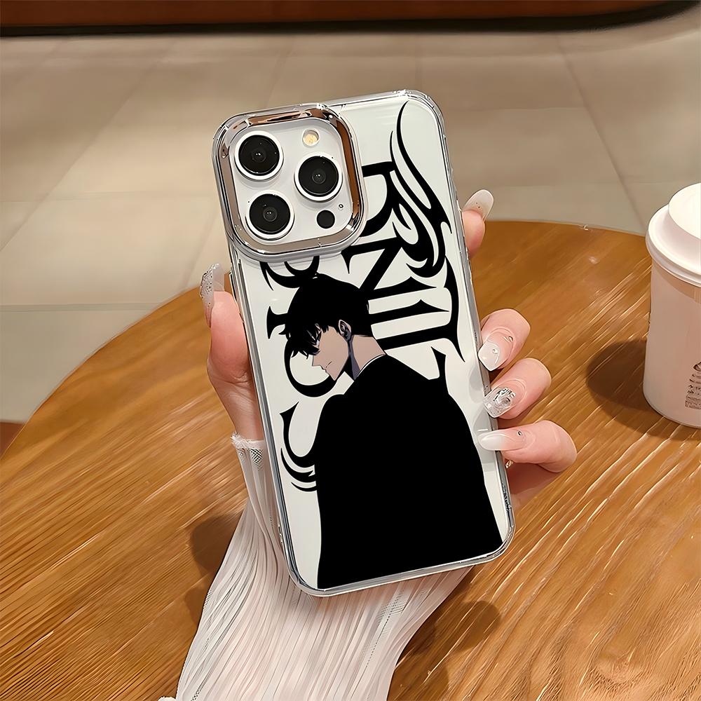 Роскошный горячий аниме Solos Levelings Чехол для телефона Для iPhone 17 16e 16 15 14 13 12 11mini Pro Max X XR XSMAX 8 7 Air Plus Мягкий чехол