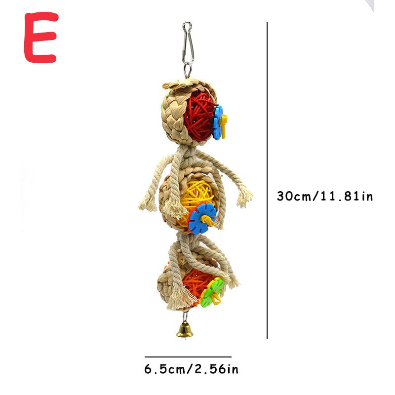 Игрушка-измельчитель попугаев, сухая антикусательная игрушка для клетки попугая, жевательная игрушка с колокольчиком, игрушки для попугаев и аксессуары для птиц для домашних животных