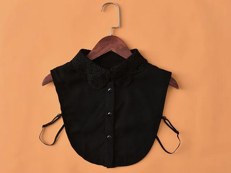 Shirt Fake Collars for Womens White Black Vintage Detachable Collar False Collar Lapel Turn Down Blouse Top Tie Decor