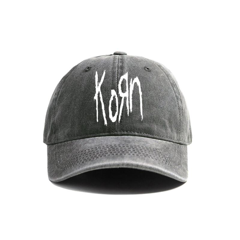 Кепка Korn Потертые Кепки Металлическая Кепка Рок-группы Унисекс Ретро Для улицы Летняя Регулируемая Кепка MZ