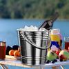 Ice Bucket Beer with Handle Metal Pail Beverage Tub for Family Gatherings Bar Accessories