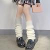 Leg Warmers Thickened Cold Resistant Protection Sweet Girls Ribbed Knitted Foot Covers for Daily Wear