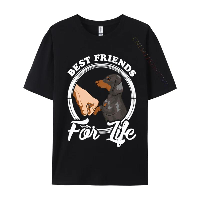Dachshund Lover Best Friends life Vintage Tshirt Wholesale Europe T Shirt Cotton Unisex Tops Tees 3d Printed T Shirts