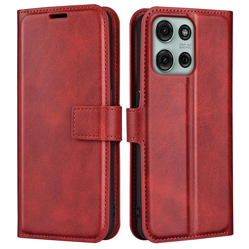 Чехол-подставка для Motorola Moto G75 5G, противоцарапный, с текстурой телячьей кожи, чехол для телефона