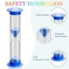 Set of 6 Small Sand Timer Hourglass Sandglass Sand Clock Timer 30sec, 1min, 2mins, 3mins, 5mins, 10mins, 8.8 Cm High