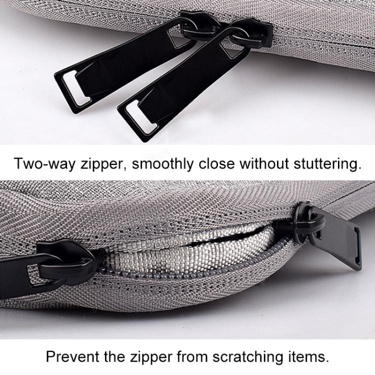 ND01D Polyester Felt Laptop Sleeve for 14.1 Inch Notebook, Waterproof Protective Carrying Bag with Front Pocket & Telescopic Handle