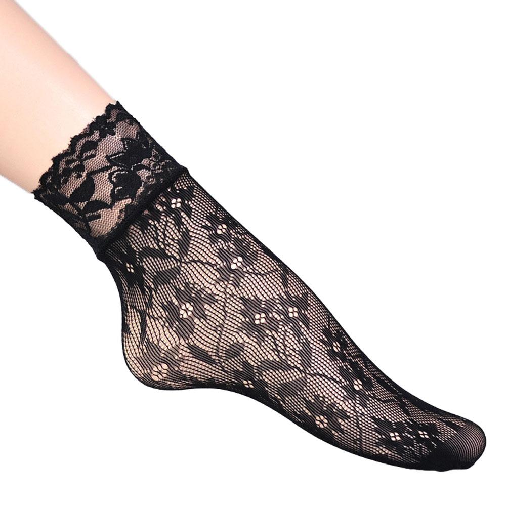 Женские сетчатые носки, сексуальные ажурные чулки в стиле Лолиты, нейлоновые женские короткие носки с цветочным узором, леопардовым принтом, забавные носки в консервативном стиле