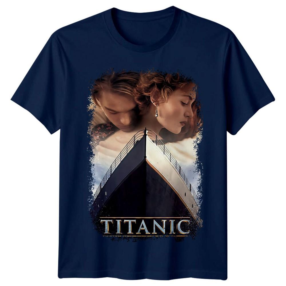 Titanic 1997 Movie Poster Inspired Tshirt Retro 90s Love Story Rounisextic Tee