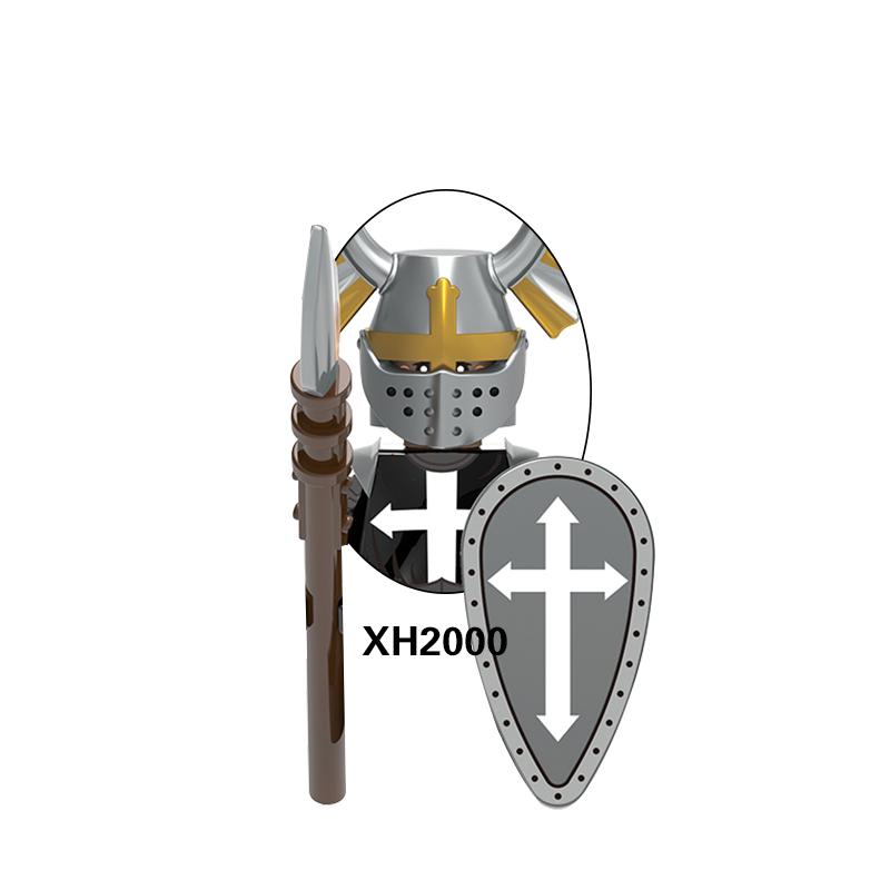 Средневековая больница Львиное сердце, тевтонская империя тамплиеров, модель Золотого рыцаря, блоки, набор кирпичей, игрушки для детей X0348