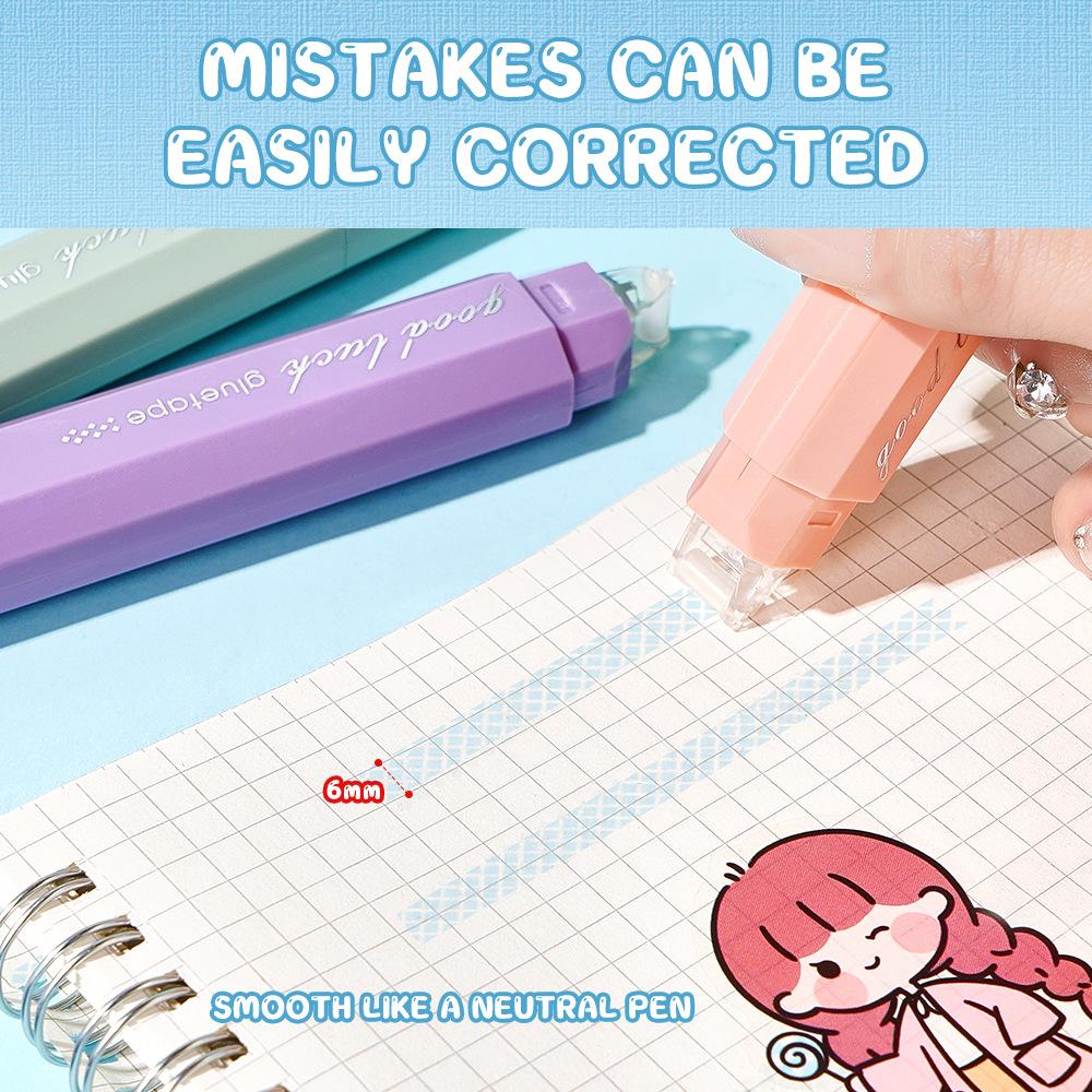 4/5 шт. Клейкая лента градиентного цвета, ручка-роллер для двусторонней клейкой ленты, для заметок, дневника, рукоделия