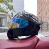 Шлем для электромобиля мужской и женский шлем с открытым лицом летний с двойным зеркалом хвостовой полузакрытого типа персонализированный четырехсезонный Bluetooth для пары