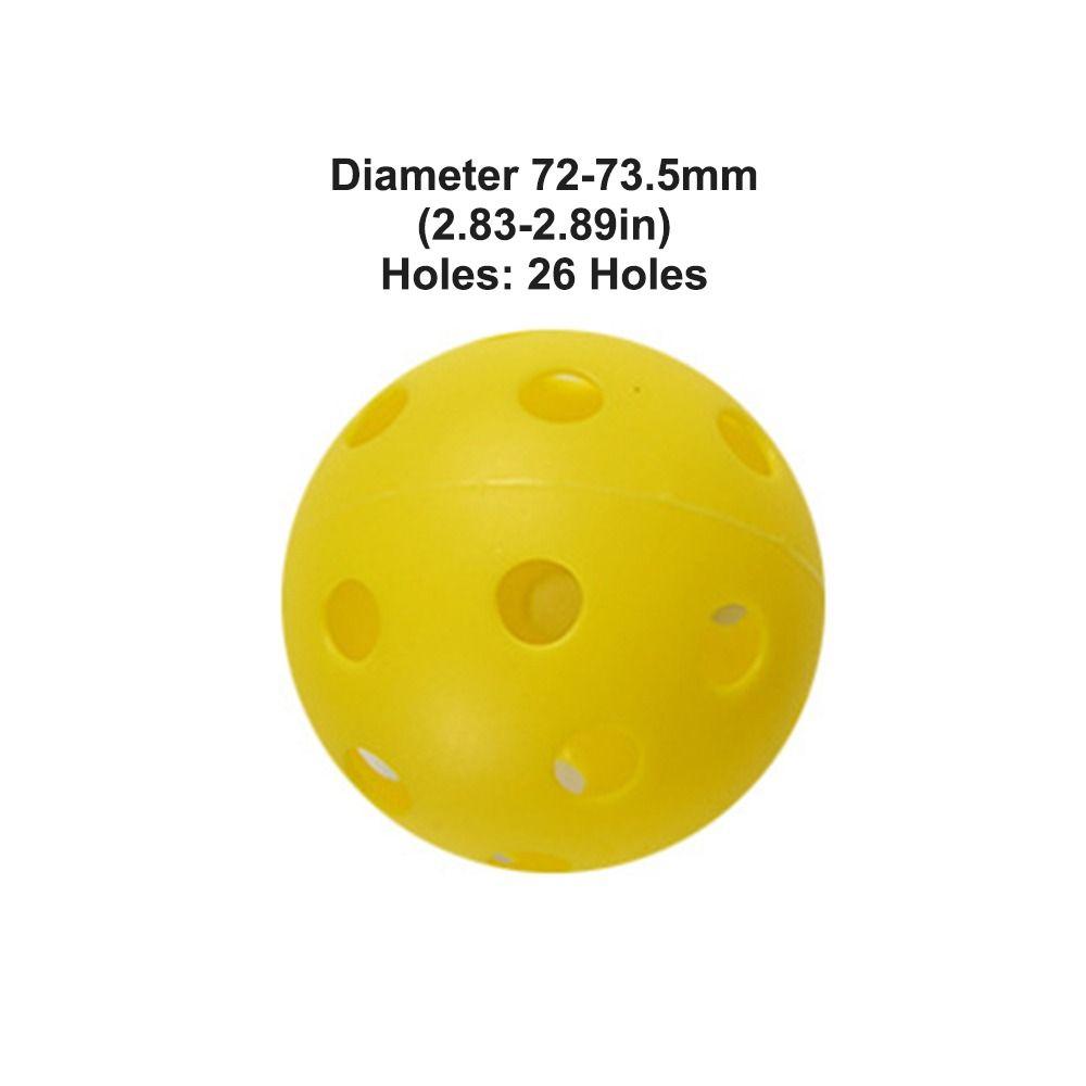 6pcs PVC Pickle Balls with Bag Balanced Competition Ball Portable Pickleball Balls Indoor