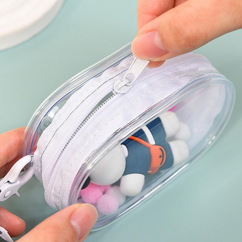 Jewelry Organizer Transparent Storage Box Pouch Mystery Box Keychain Bag Storage Case Thicken Wallet Cute Doll Bag Organization