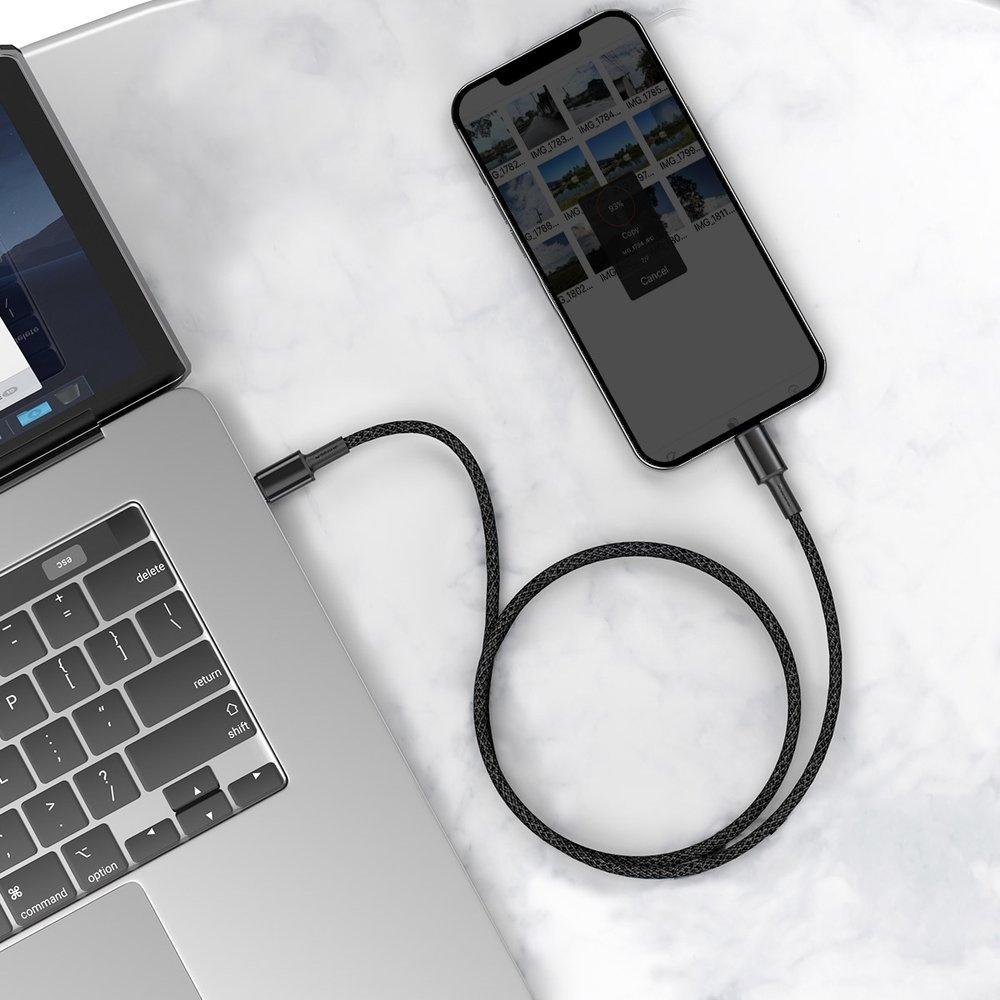 Зарядный кабель Baseus Lightning — USB-C PD, 20 Вт, 1 м — высокоскоростная передача данных, черный