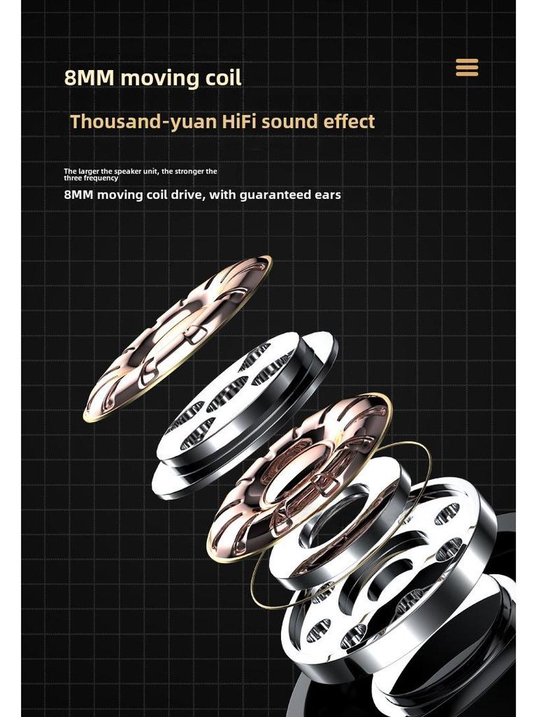 Bluetooth HD Mirror Display Гарнитура YD03 - Большая емкость беспроводного шумоподавления YDmini Наушники