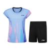Badminton Series Fashion Print Color Block Breathable Quick-Dry Cool V-Neck Casual Set Women Sets AATV044-5