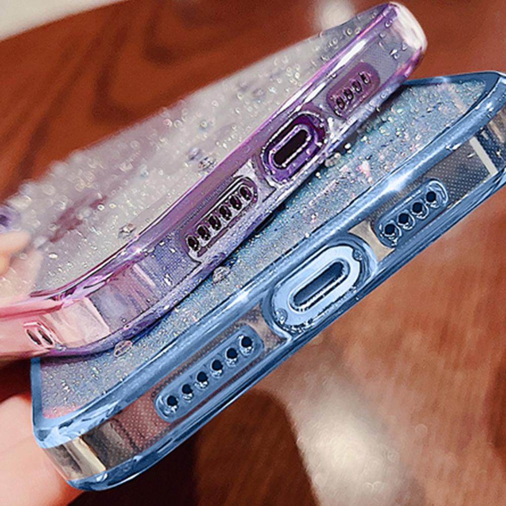 KADEM Для Samsung Galaxy A53 5G Градиентный Блестящий ТПУ Чехол Цветок Стразы Декор Противоударный Чехол для Телефона