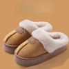 Новые хлопковые тапочки женские осенне-зимние домашние нескользящие толстые верхние тапочки теплые плюшевые ощущение наступания на дерьмо