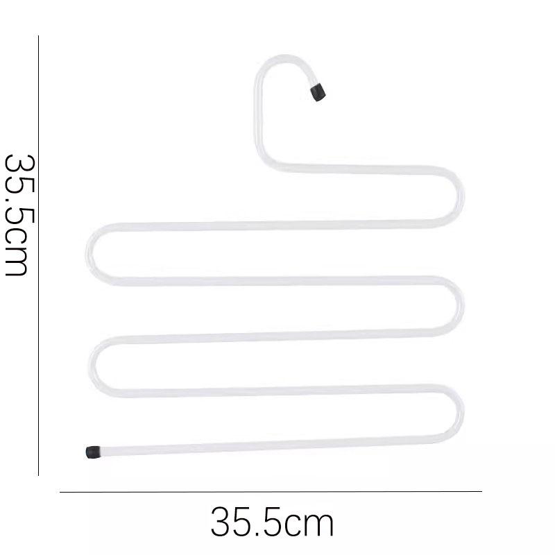 Быстрая многоярусная вешалка для брюк из нержавеющей стали, вешалка для галстуков, стойка для хранения, экономящая место, для шкафа, белая, черная, коричневая