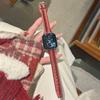 Xmas Style Wool + Leather Strap for Apple Watch Ultra 3 2 1 49mm / Series 11 10 46mm / 9 8 7 45mm / SE3 SE2 SE 6 5 4 44mm / 3 2 1 42mm Watch Band