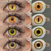 2pcs Spirit Yellow Eye Colored Contact Lenses Vampire For Halloween Annual Cosplay Contact Lens