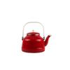 Эмалированный винтажный чайник с верхней ручкой, красный чайник емкостью 2,5 литра
