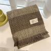 Korean Style New Winter Scarf Warm Imitation Cashmere Tassel Cute Bear Logo Scarf Fashionable and Versatile Women's Shawl