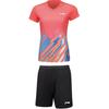 Серия для бадминтона Li Ning, цветной блок, спортивный, удобный, для соревнований, повседневный набор, женский, AATU032-4