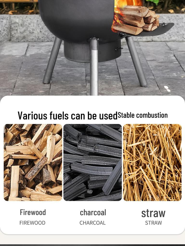 Rural Outdoor Portable Iron Wood-Burning Stove